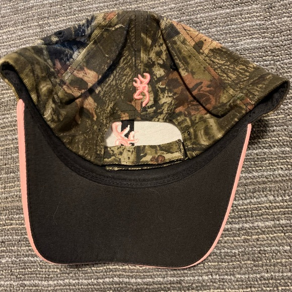 Browning Camp Hat with Pink Trim - Picture 2 of 3